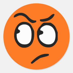 Rond Sticker Arrière - plan personnalisable Emoticon