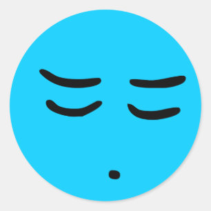 Rond Sticker Arrière - plan personnalisable Emoticon