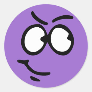 Rond Sticker Arrière - plan personnalisable Emoticon