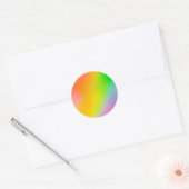Rond Sticker Arrondi Classique Personnalisé Rainbow (Enveloppe)