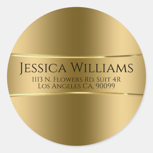 Rond Sticker Arrondi Gold Classic (Devant)