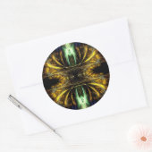 Rond Sticker ART #85 fractal (Enveloppe)