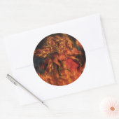 Rond Sticker Art FireDancer (Enveloppe)