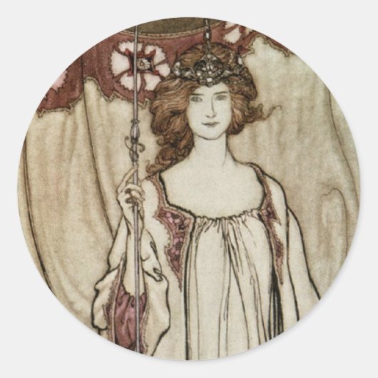 Rond Sticker Art Nouveau Mab Fairies (Devant)