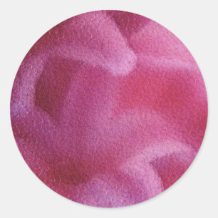 Rond Sticker Art Peinture à fleurs rose
