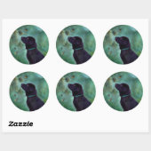 Rond Sticker Art Young Lab & Buttys (Feuille)