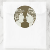 Rond Sticker Artemis et Apollo (Sac)