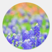 Sticker Artsy Bluebonnet et Indian Paintbrush