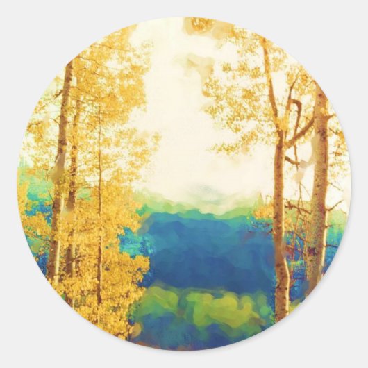 Rond sticker Aspens fanés (Devant)