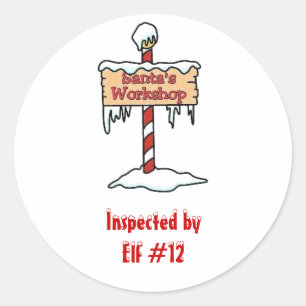 Rond Sticker atelier père Noël
