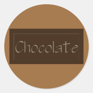 Rond Sticker au chocolat foncé