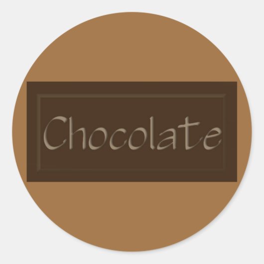 Rond Sticker au chocolat foncé (Devant)
