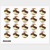 Rond Sticker au chocolat triple (Feuille)