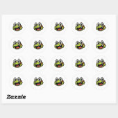 Rond Sticker au crocodile heureux (Feuille)