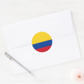 Rond Sticker au drapeau de la Colombie (Enveloppe)