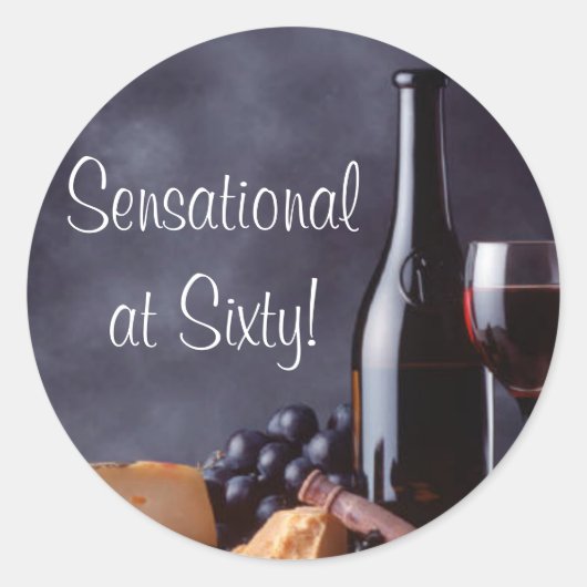 Rond Sticker au vin et au fromage (Devant)