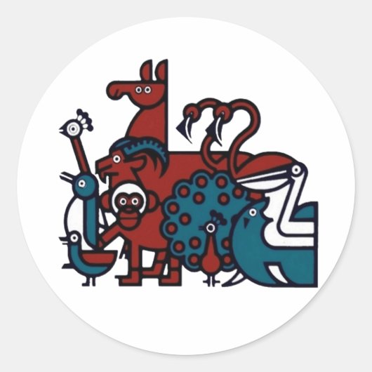 Rond Sticker autoadhésif Penscynor Bird Gardens (Devant)