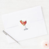 Rond Sticker aux fraises Daiquiri (Enveloppe)