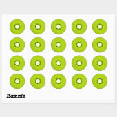 Rond Sticker aux fruits Kiwi (Feuille)