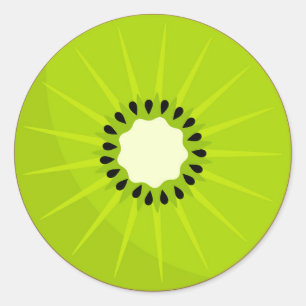 Rond Sticker aux fruits Kiwi