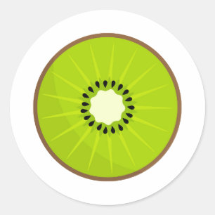 Rond Sticker aux fruits Kiwi