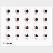 Rond Sticker aux oeufs de Pâques (Feuille)