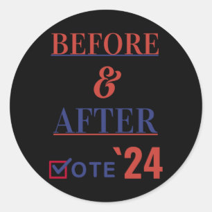 Rond Sticker Avant Et Après Le Vote 24