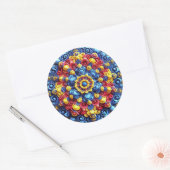 Rond Sticker avec des couleurs roumaines Design (Enveloppe)