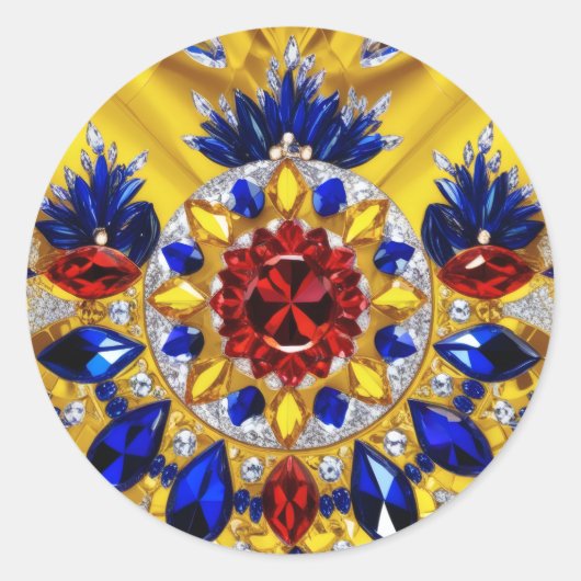Rond Sticker avec des couleurs roumaines Design (Devant)