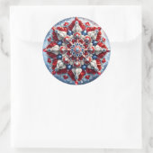 Rond Sticker avec Design de couleurs norvégiennes (Sac)
