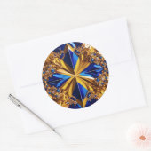 Rond Sticker avec Design de couleurs Suède (Enveloppe)