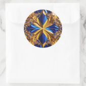 Rond Sticker avec Design de couleurs Suède (Sac)