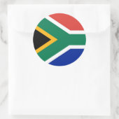 Rond Sticker avec drapeau d'Afrique du Sud (Sac)