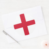 Rond Sticker avec Drapeau d'Angleterre (Enveloppe)