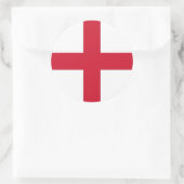 Rond Sticker avec Drapeau d'Angleterre (Sac)