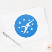 Rond Sticker avec Drapeau de Corpus Christi, USA (Enveloppe)