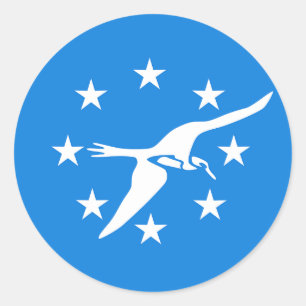 Rond Sticker avec Drapeau de Corpus Christi, USA