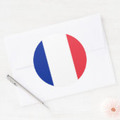 Rond Sticker avec Drapeau de France (Enveloppe)