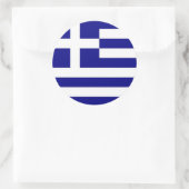Rond Sticker avec Drapeau de Grèce (Sac)