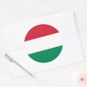Rond Sticker avec Drapeau de Hongrie (Enveloppe)