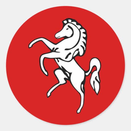 Rond Sticker avec Drapeau de Kent, Angleterre (Devant)