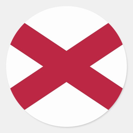 Rond Sticker avec drapeau de l'Alabama (Devant)