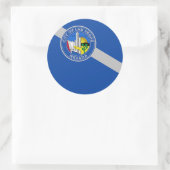 Rond Sticker avec Drapeau de Las Vegas, USA (Sac)