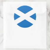 Rond Sticker avec drapeau de l'Écosse (Sac)