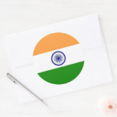 Rond Sticker avec drapeau de l'Inde (Enveloppe)
