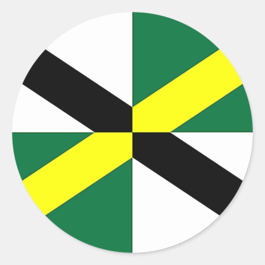 Rond Sticker avec Drapeau de Monterey, Californie, USA (Devant)