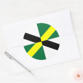 Rond Sticker avec Drapeau de Monterey, Californie, USA (Enveloppe)