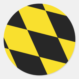 Rond Sticker avec Drapeau de Munich, Allemagne