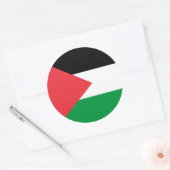 Rond Sticker avec Drapeau de Palestine (Enveloppe)
