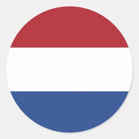 Rond Sticker avec drapeau de Pays-Bas (Devant)